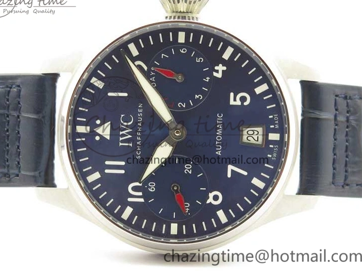 MIROTIME 0507 Supportive Big Pilot IW501008 “Boutique London” SS ZF Best Edition Blue Dial on Blue Leather Strap A 7106